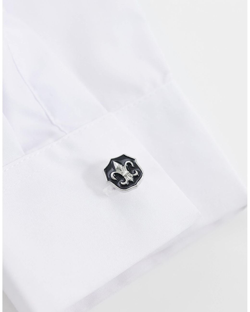 ASOS White Fleur-de-lis Cufflinks for men