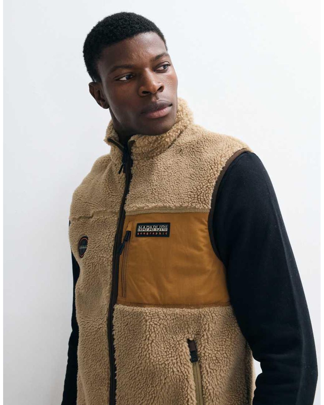 Napapijri Natural Fleece Vest for men