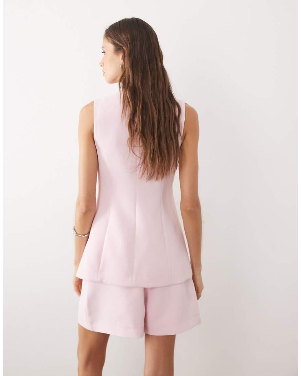 Nobody's Child Pink Immy Longline Cinched Detail Waistcoat