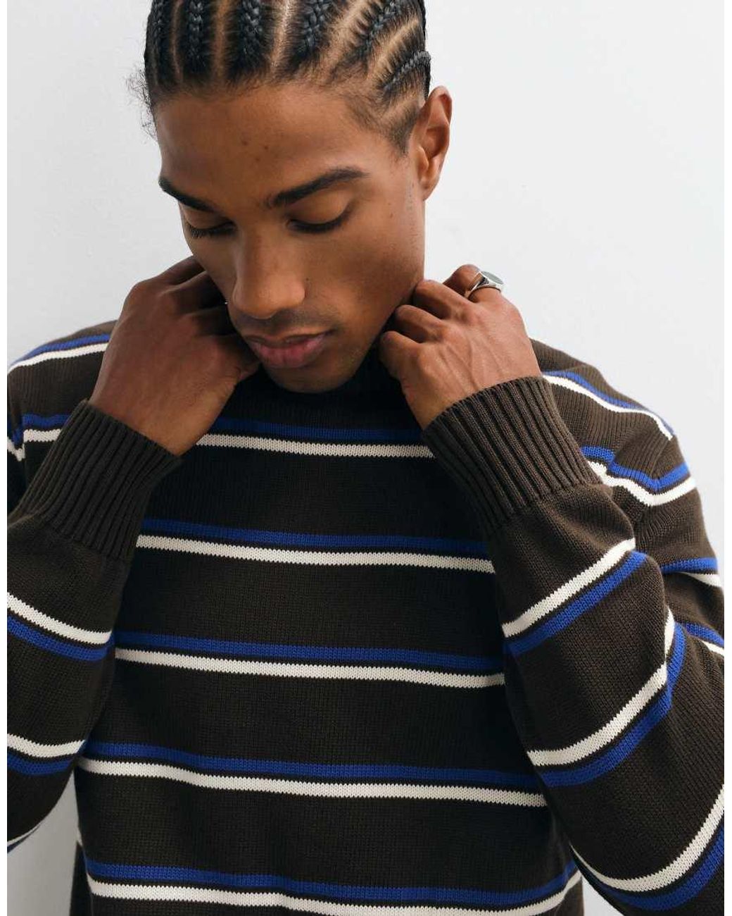 Mango Brown Light Knitted Jumper for men