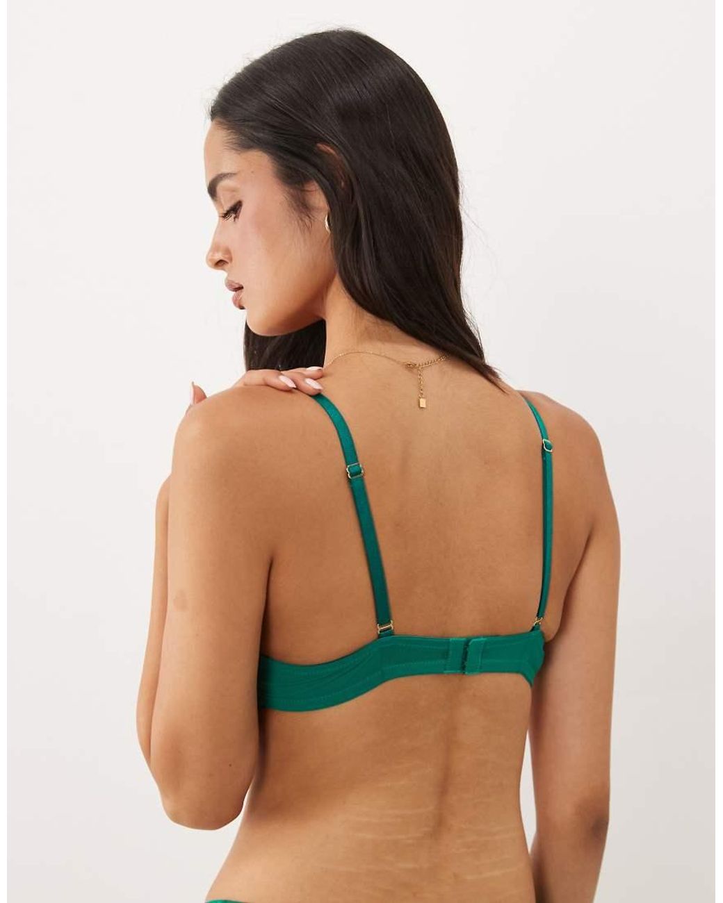 Ann Summers Green Sexy Lace Padded Balcony Bra