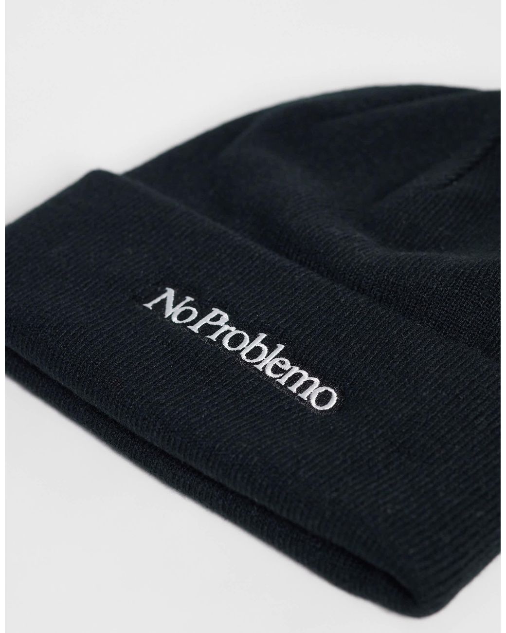 Bonnet avec petit logo No Problemo en coloris Black