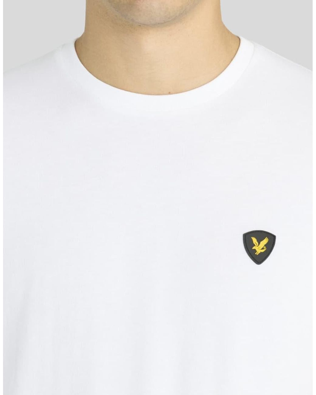 Lyle & Scott White Ss T-Shirts Sheild Badge T-Shirt for men