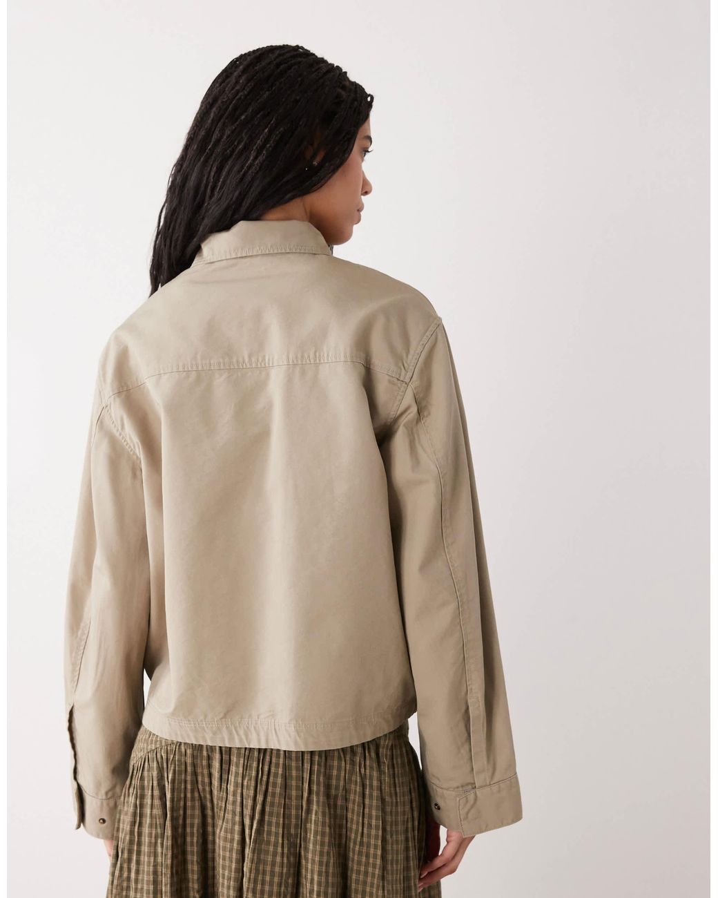 Weekday Natural Loose Funnel Neck Jacket