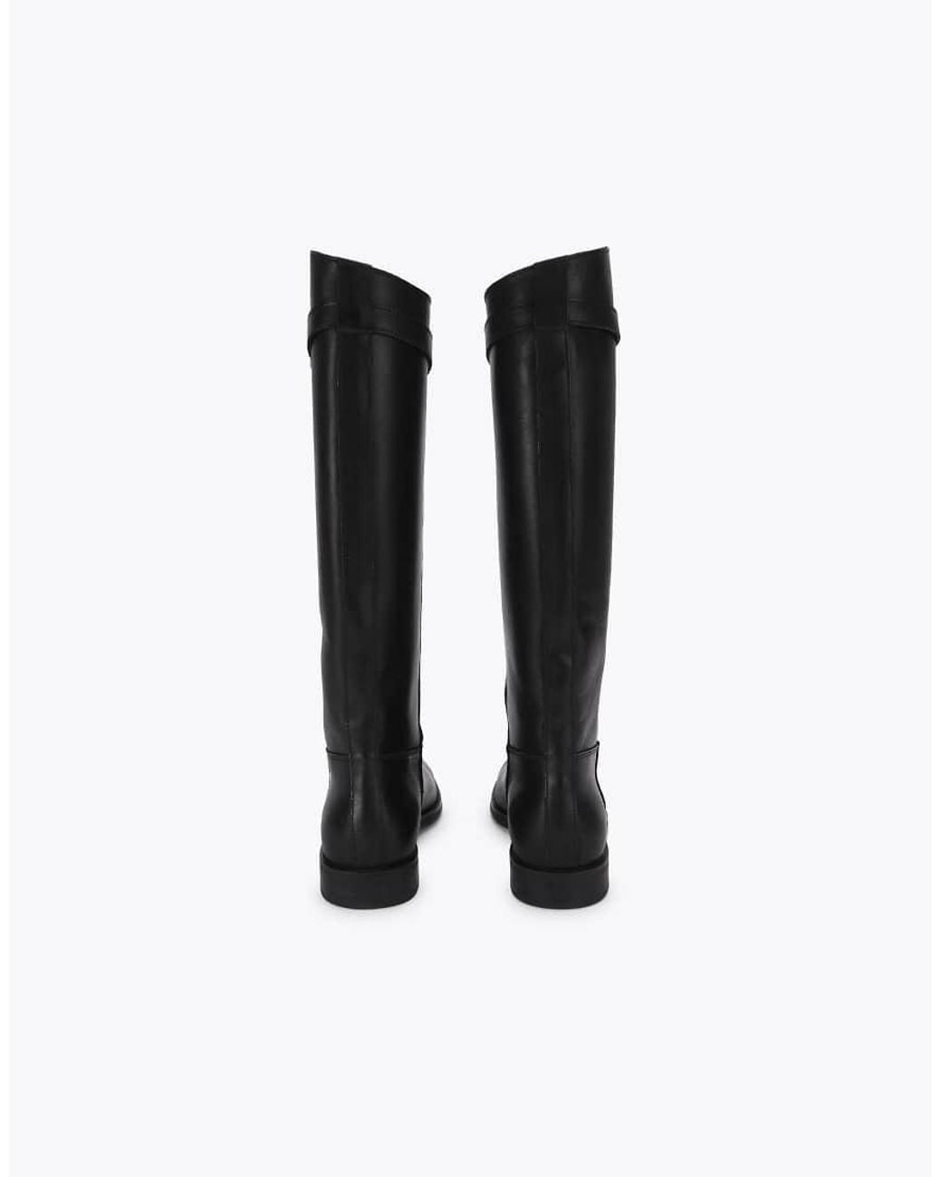 Steve Madden Black Novi Leather Knee Boots