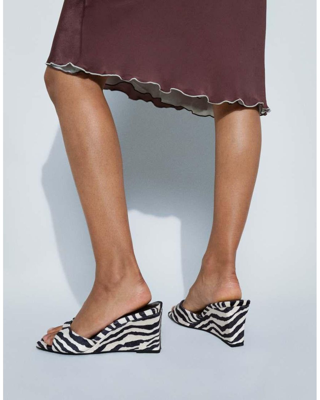 ASOS Multicolor Hola Mid Wedge Mules