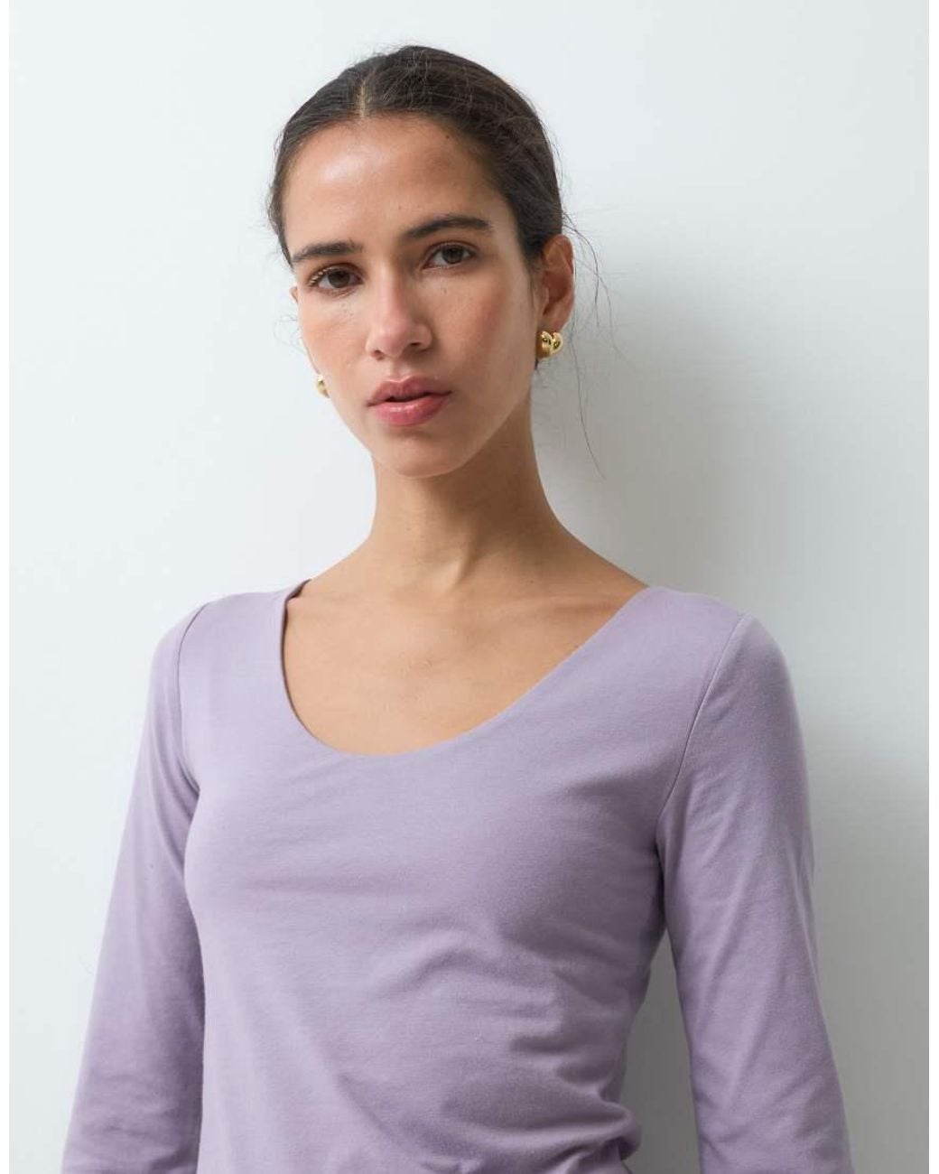 Gap Purple Long Sleeve Close Knit Top