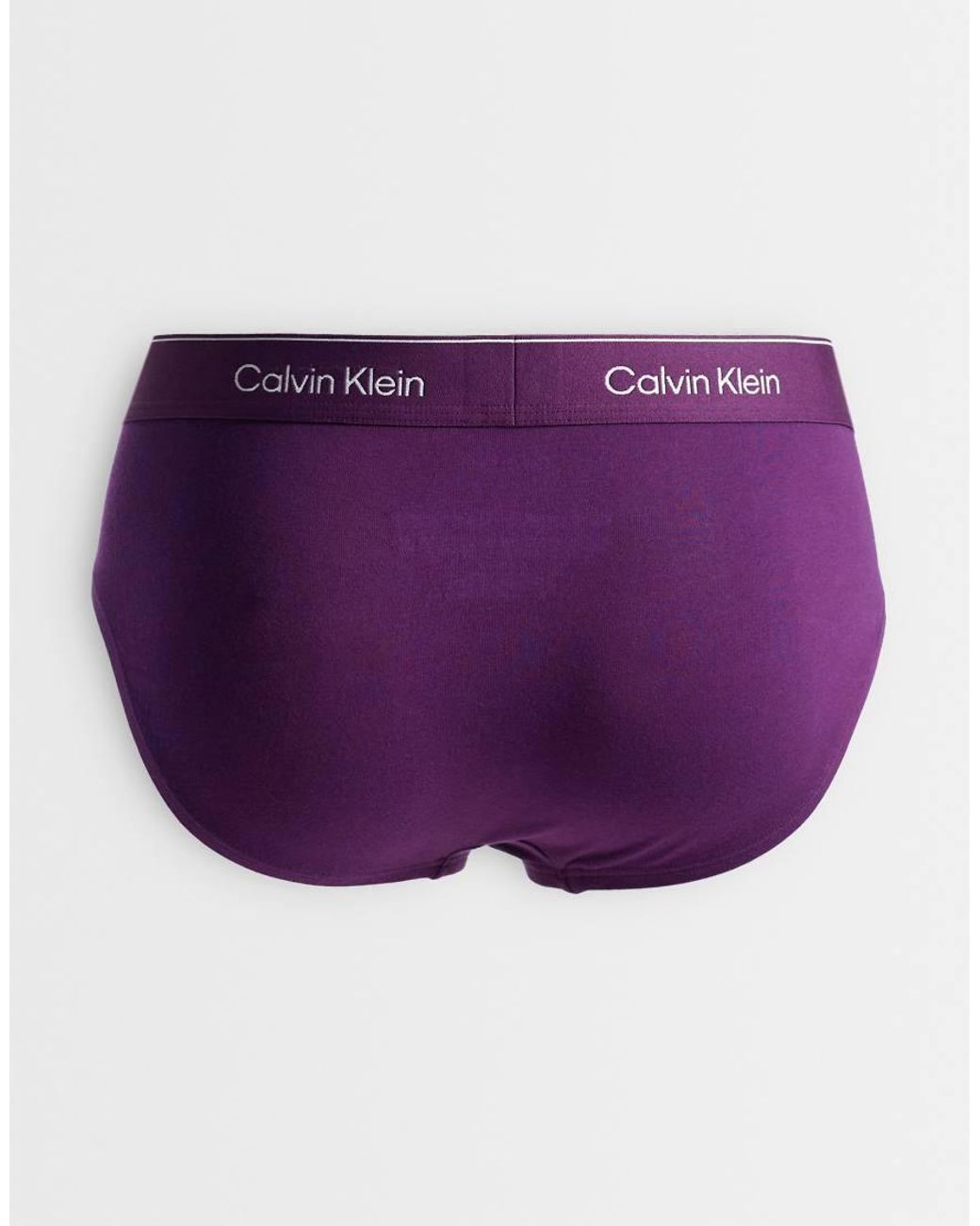 Calvin Klein Purple Icon Cotton Stretch 3 Pack Hipster Briefs for men