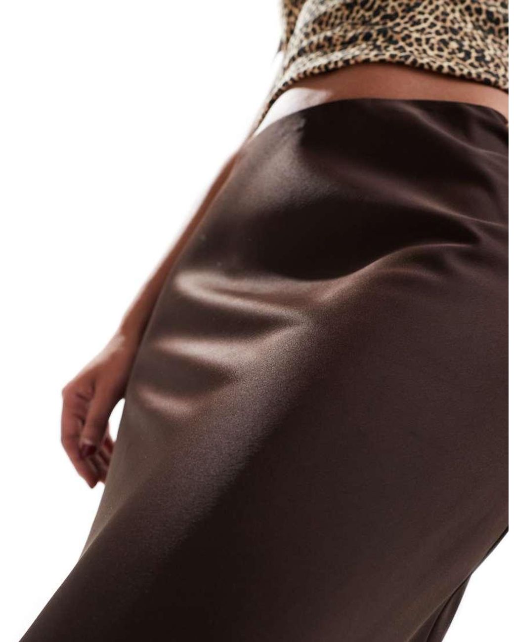 Vila White Satin Maxi Skirt