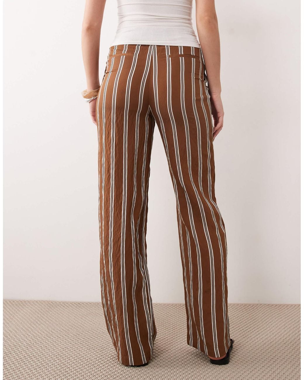 Mango Red Pleat Front baggy Pants