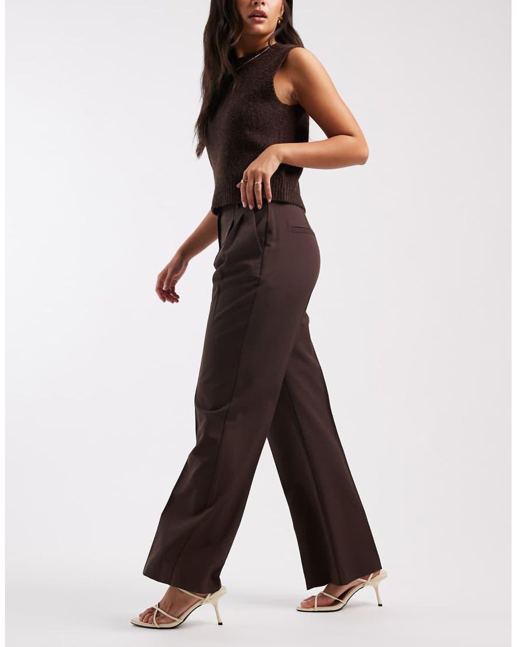 ASOS Black Tailored Relaxed Flare Trousers