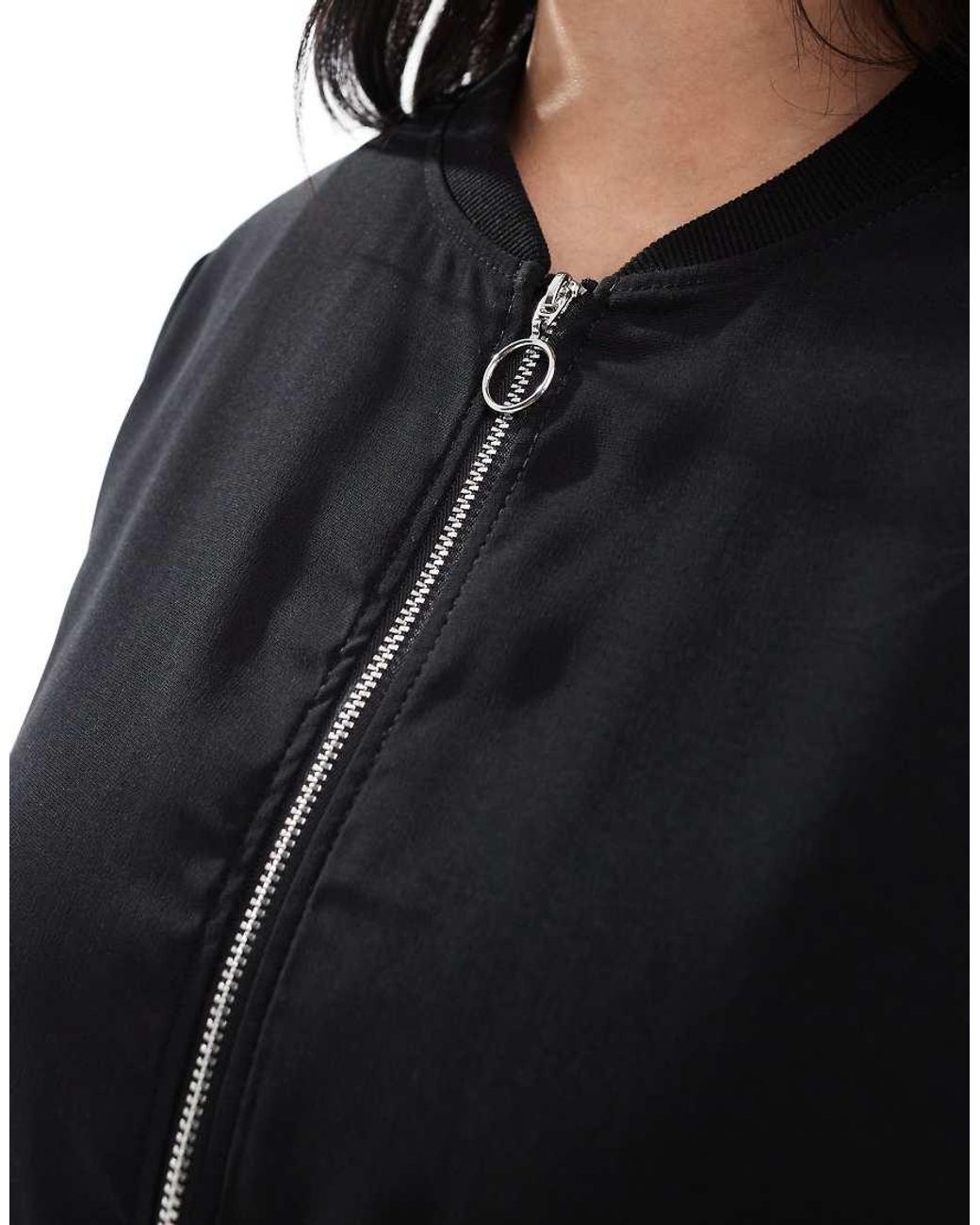 Vero Moda Blue Oversized Bomber Jacket