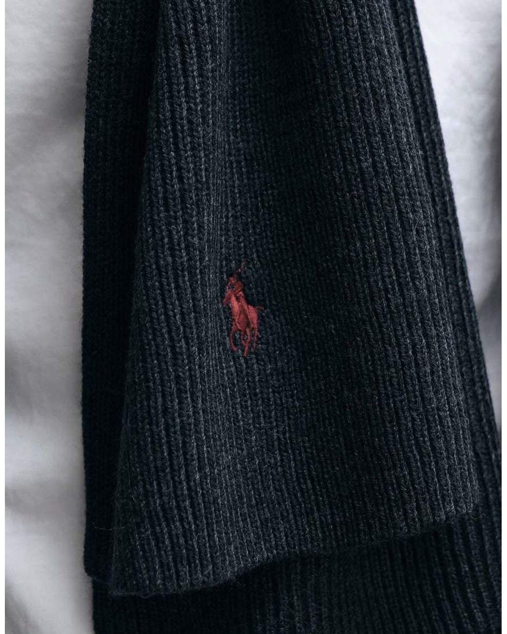 Polo Ralph Lauren Black Icon Logo Scarf for men