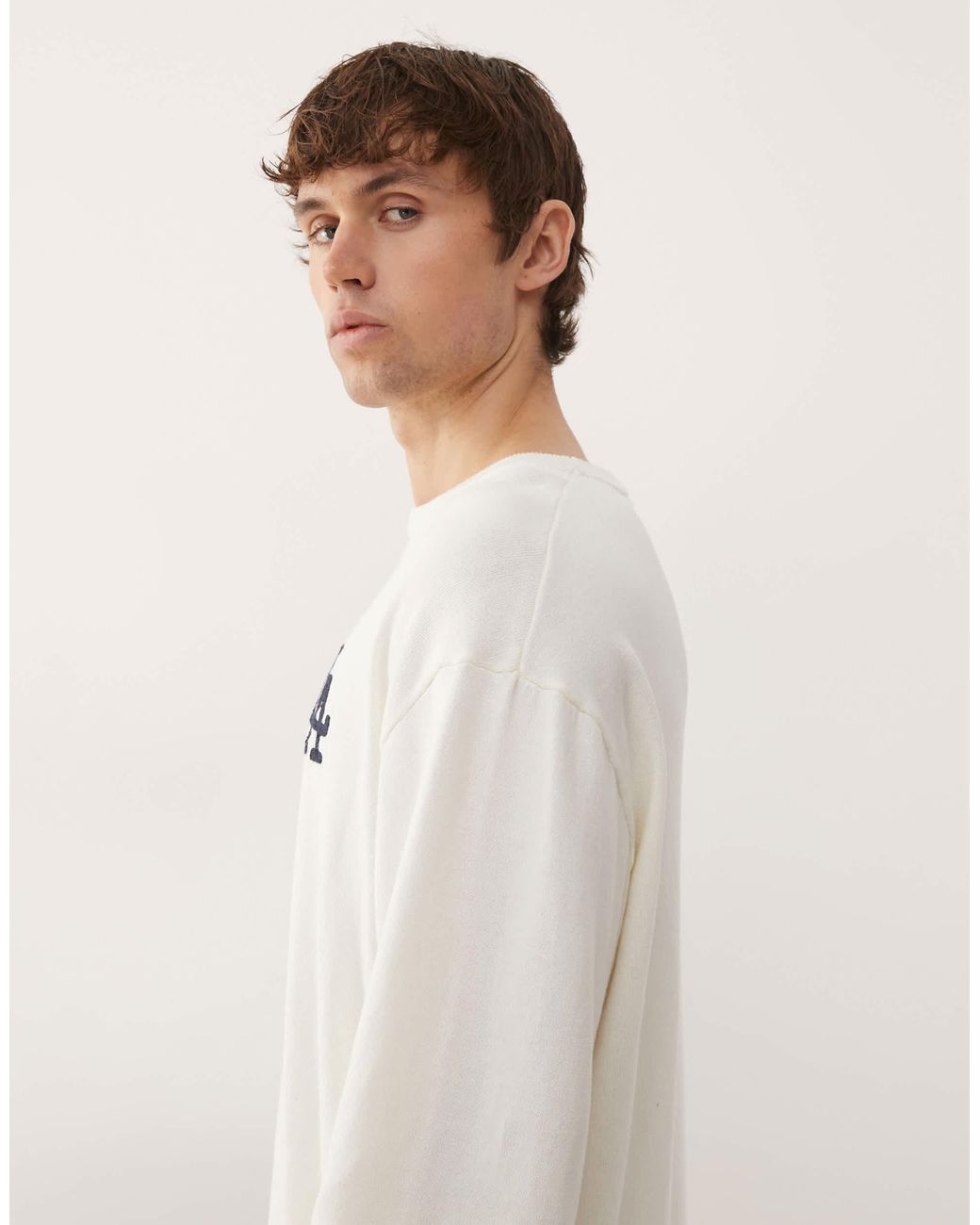 KTZ – la dodgers – basic-strickpullover in Natural für Herren