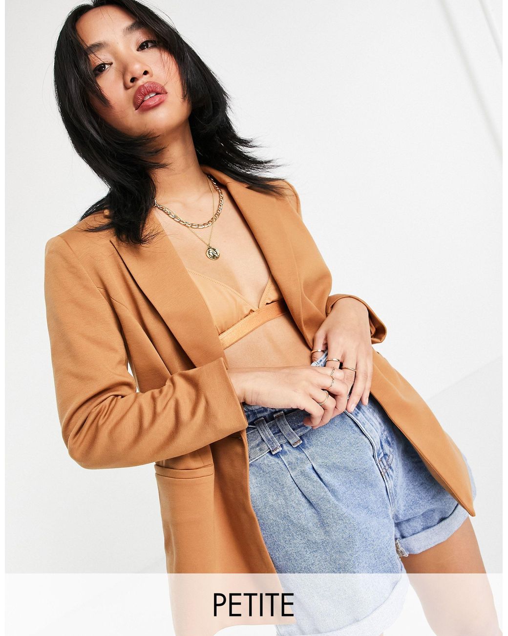 petite jersey blazer