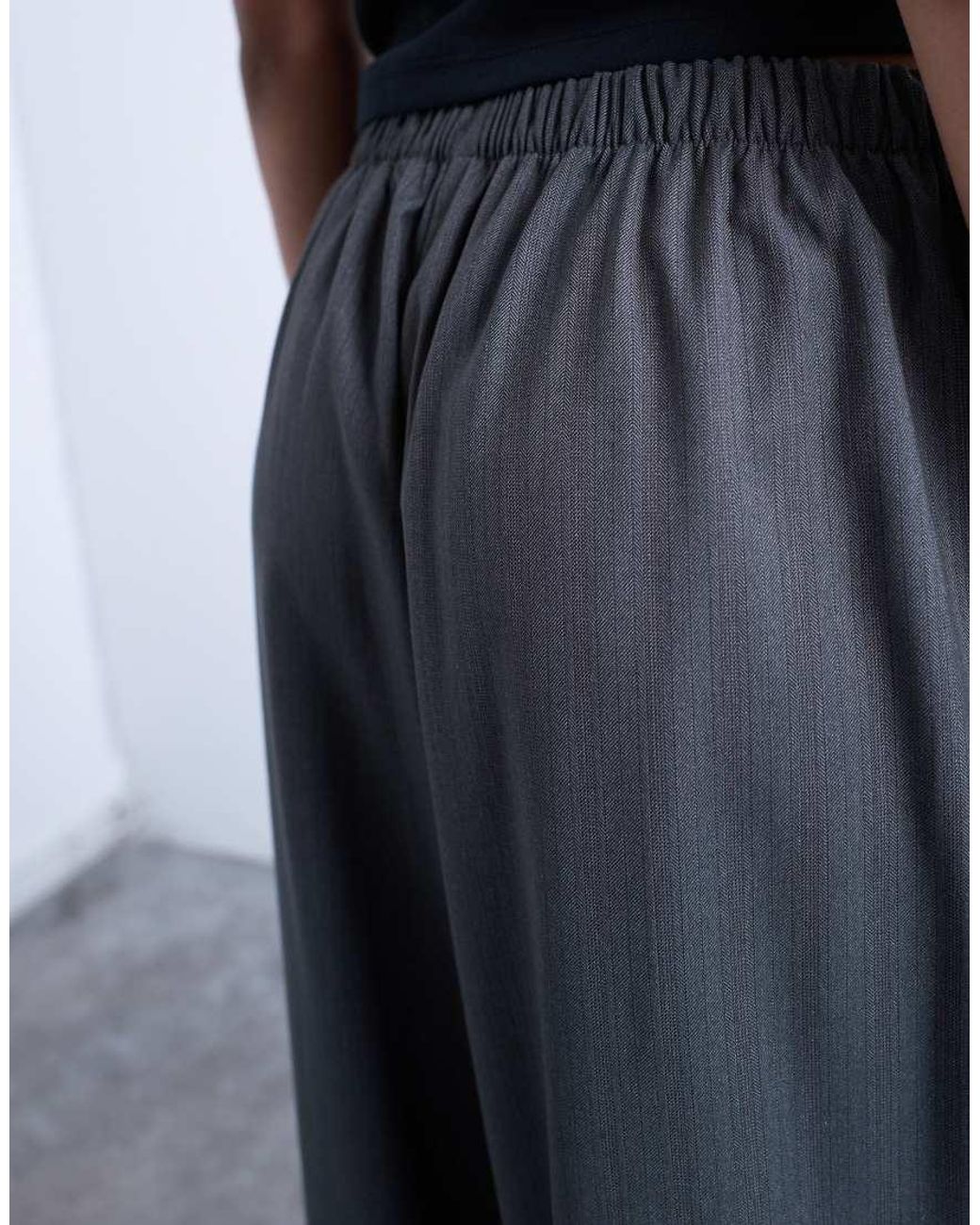 TOPSHOP Blue Tie Waist Boxer Jogger