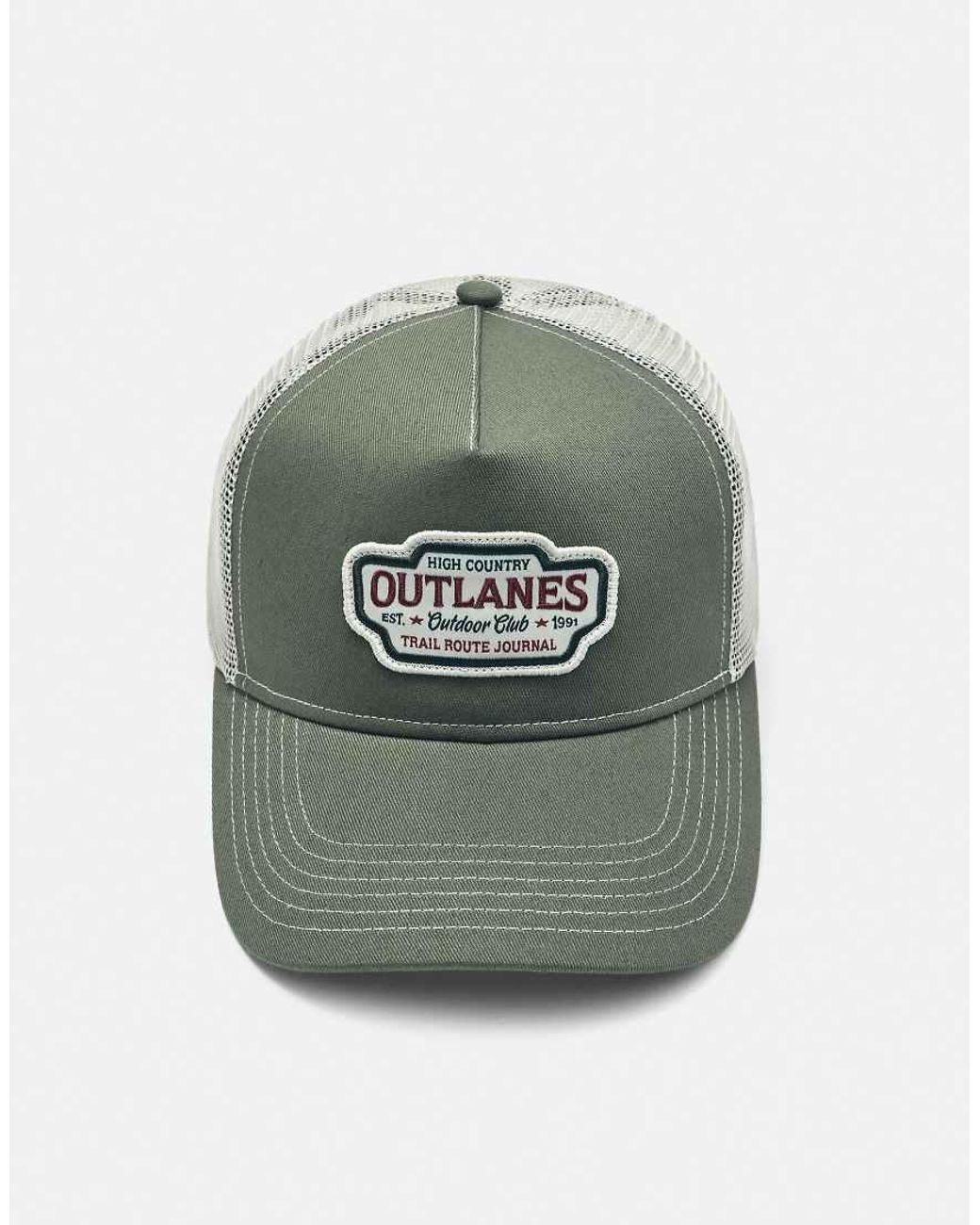 Pull&Bear Green Outlanes Trucker Cap for men