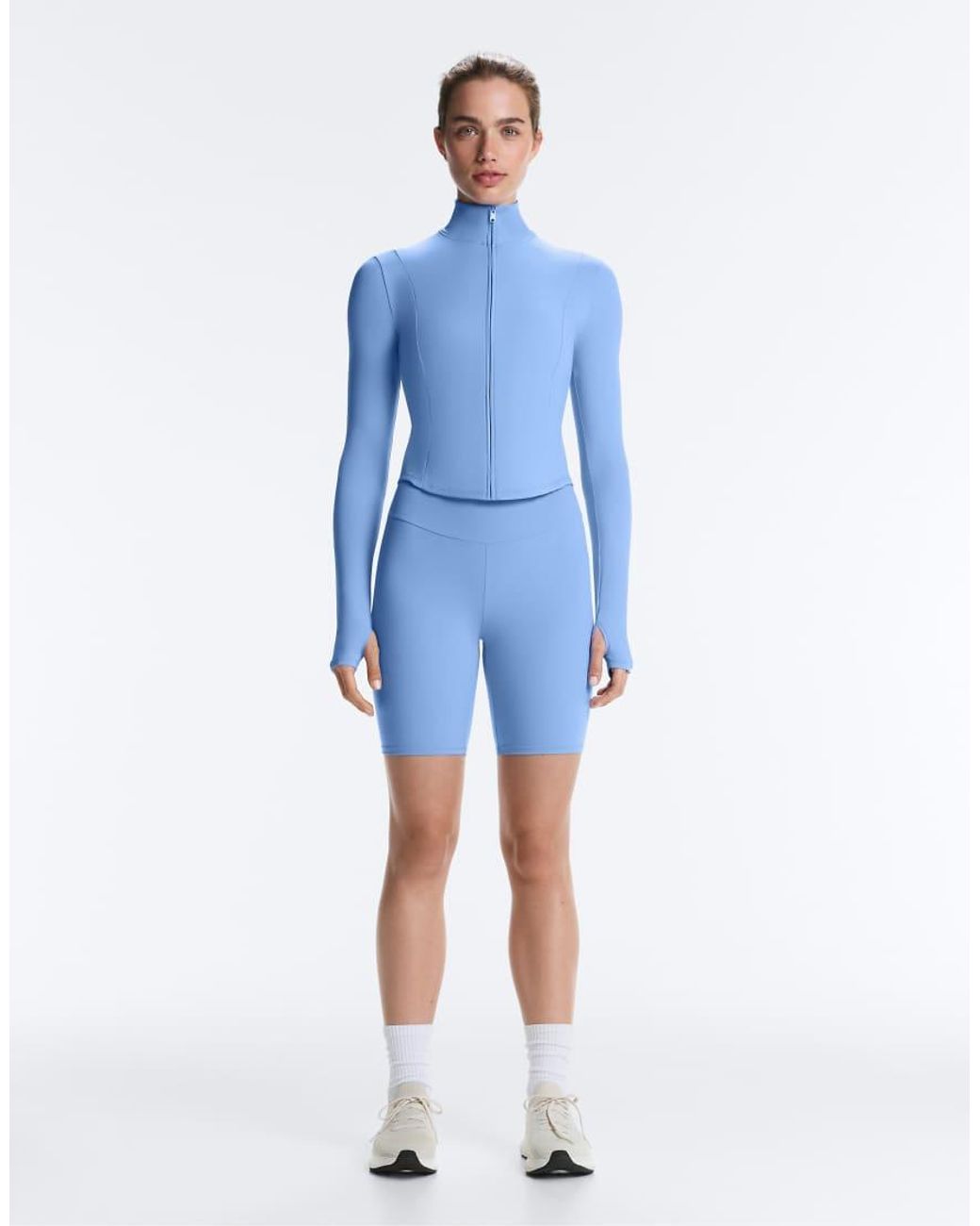 Oysho Blue Short Light Touch Technical Jacket