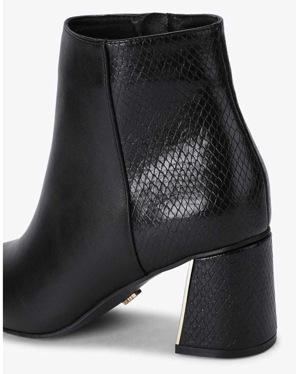 KG by Kurt Geiger Black Hazel Mid Ankle Boots