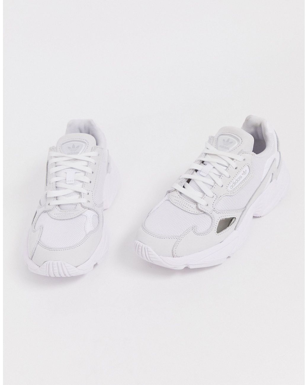 adidas falcon triple white