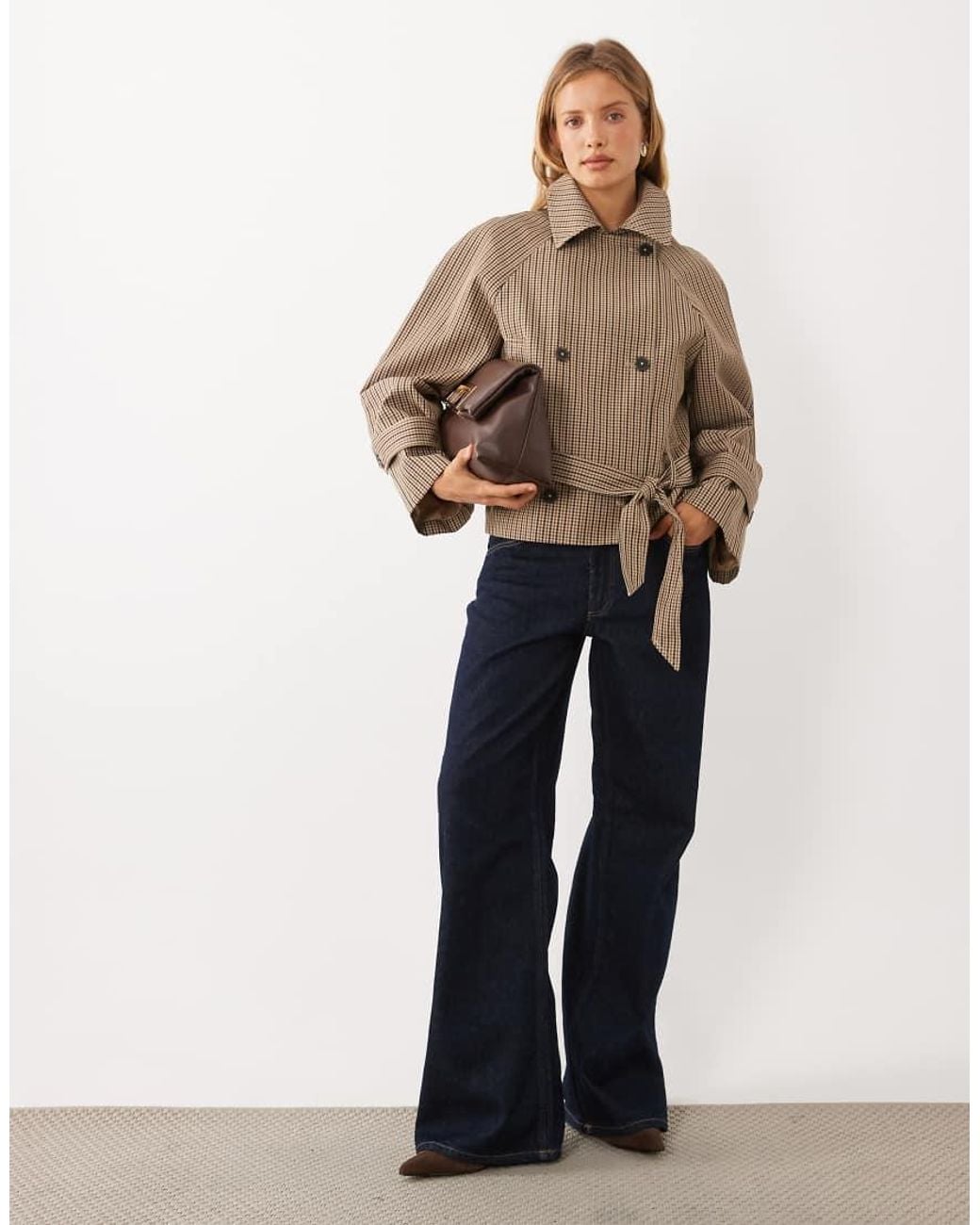Mango Natural Tie Waist Trench Coat
