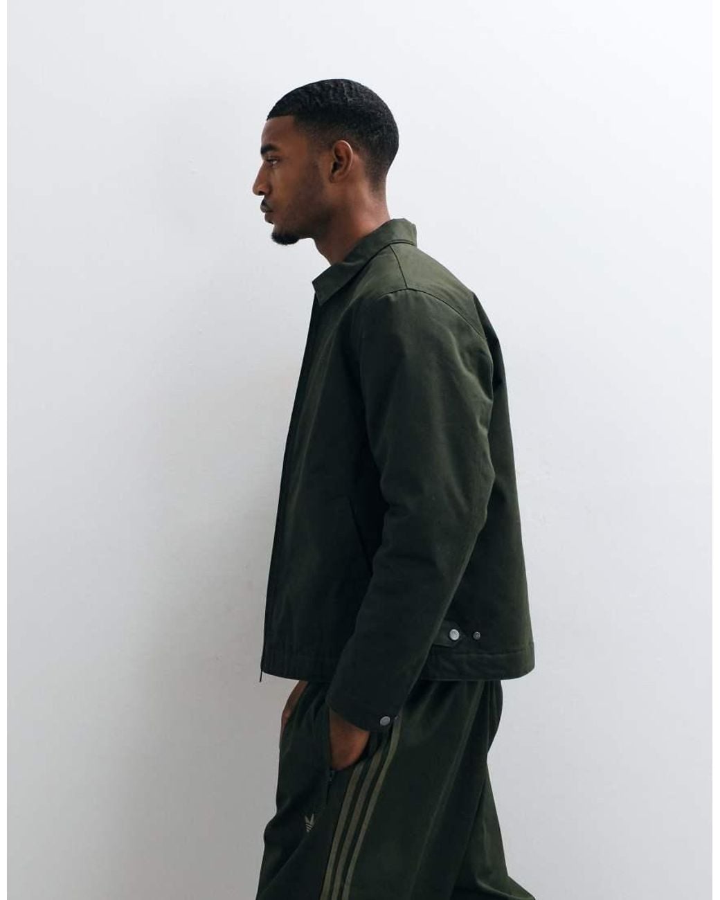 Jack & Jones Green Padded Worker Jacket for men