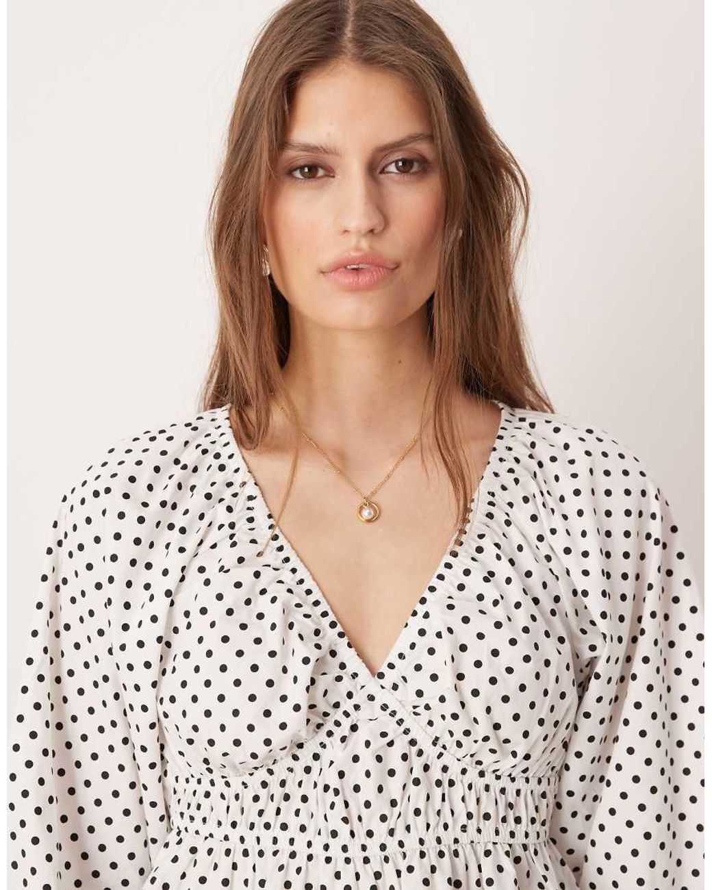 Glamorous Gray Balloon Sleeve Blouse