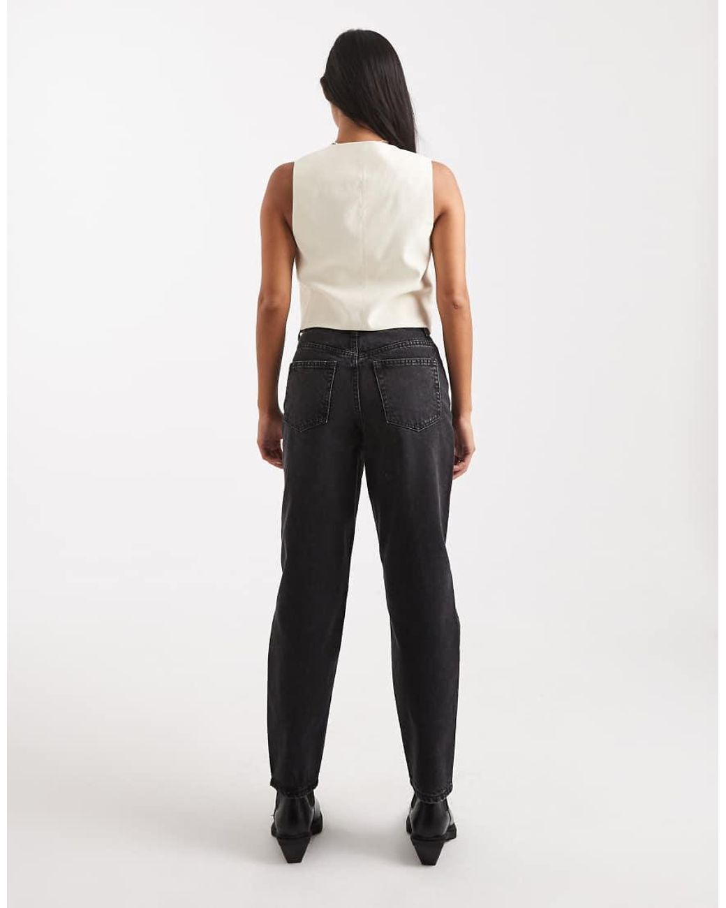 Miss Selfridge Black Mom Jean