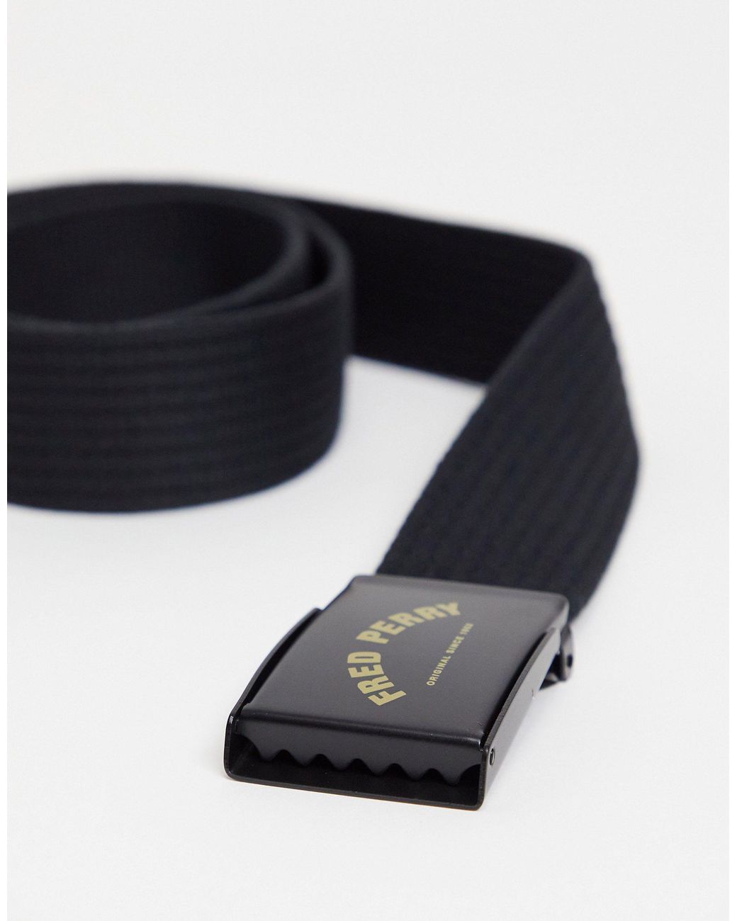 Fred Perry Arch Branded Webbing Belt in Black for Men | Lyst Canada