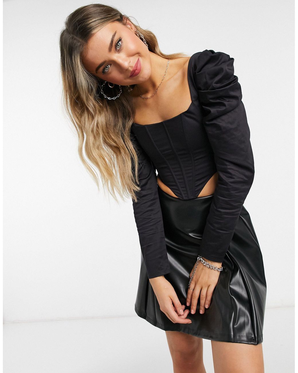 black and peach outfits