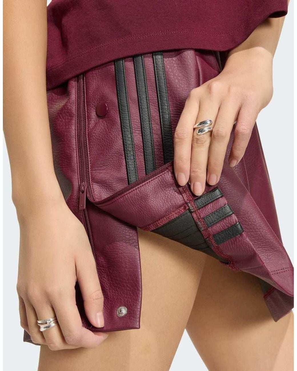 Adidas Originals Pink Pleather Adibreak Skirt