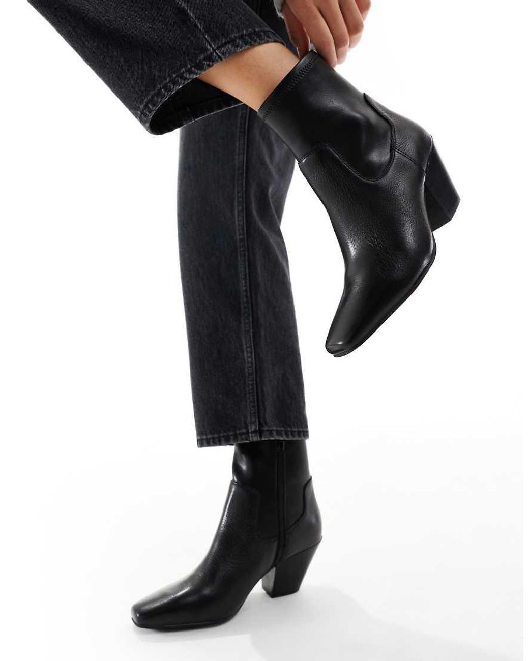 ALDO Black Adwaodith Sock Low Heeled Ankle Boot