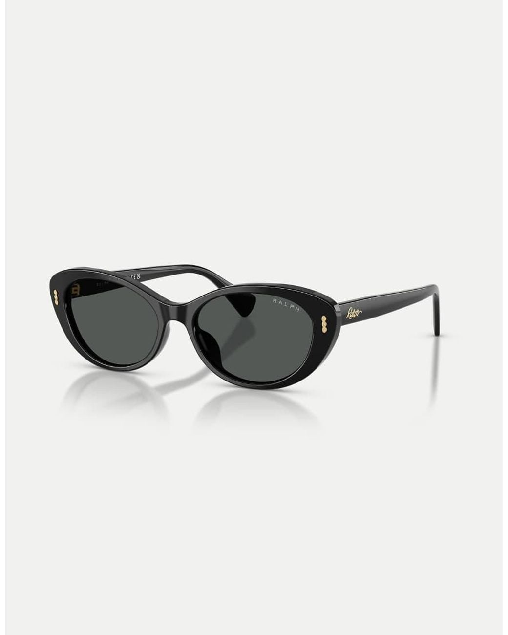 Ralph Black Oval Sunglasses With Lens