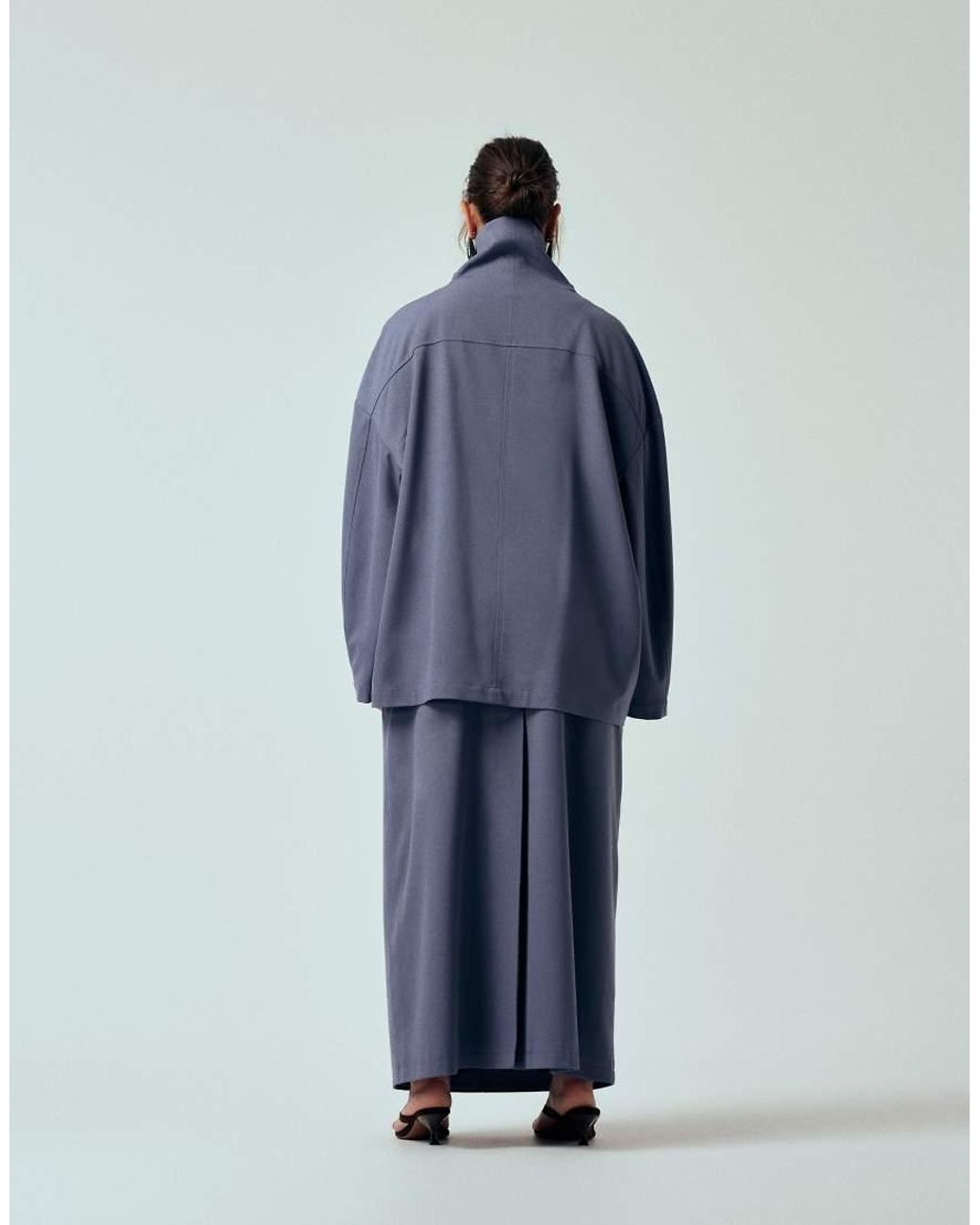 ASOS Blue Curve Tailored Pencil Maxi Skirt
