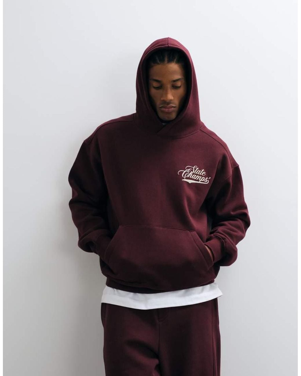 Cotton On Red Box Fit Graphic Hoodie for men