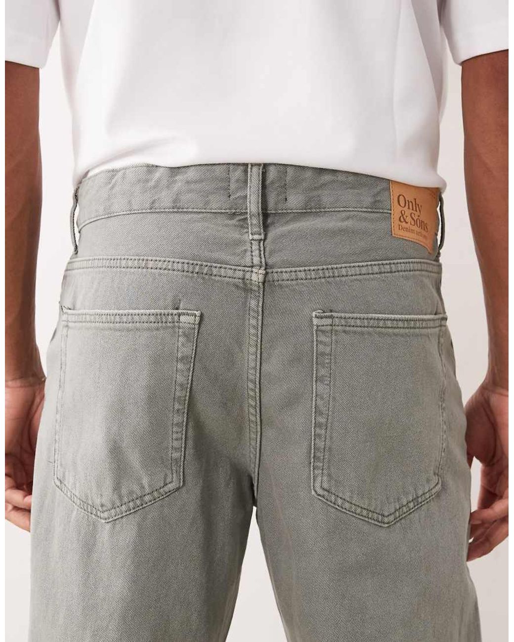 Only & Sons Natural Edge Straight Fit Jeans for men