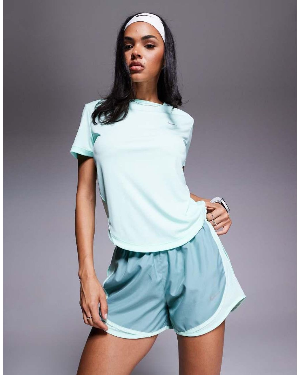 Nike Blue Tempo Dri-fit Mid Rise 3 Inch Shorts