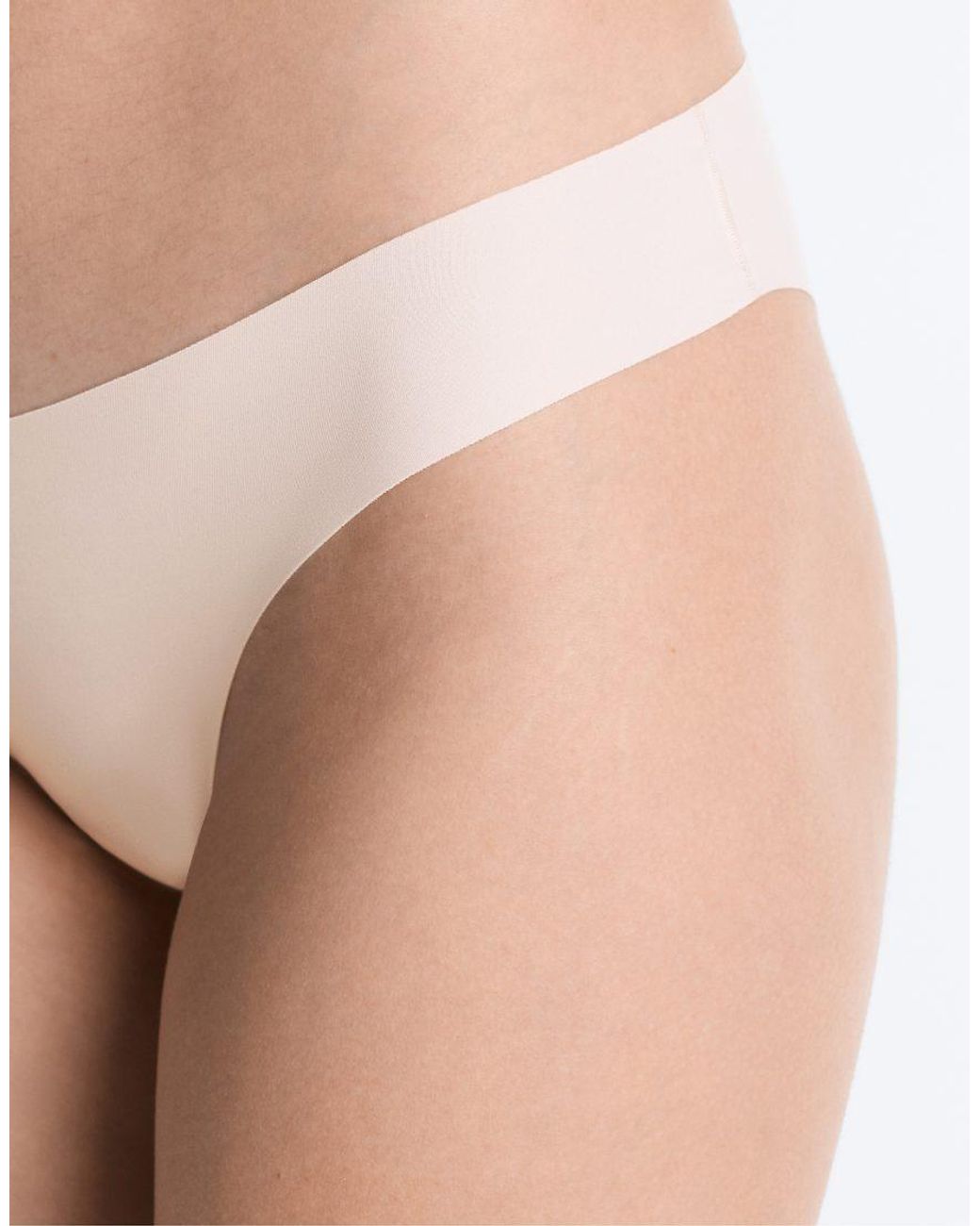 Oysho Blue 5 Laser-Cut Invisible Polyamide Blend V-Cut Classic Briefs