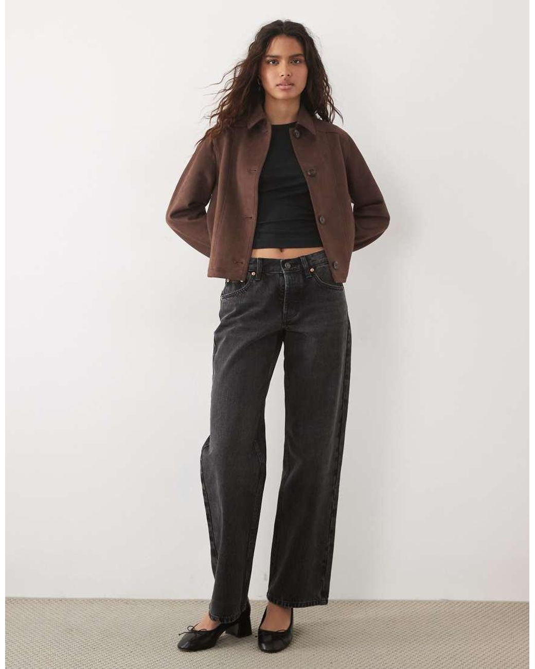 New Look Brown Faux Suede Jacket