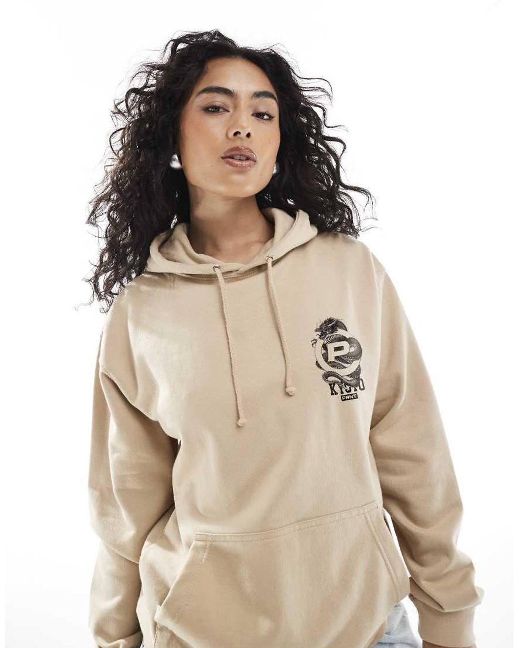 PRNT Natural Kyoto Dragon Relaxed Hoody