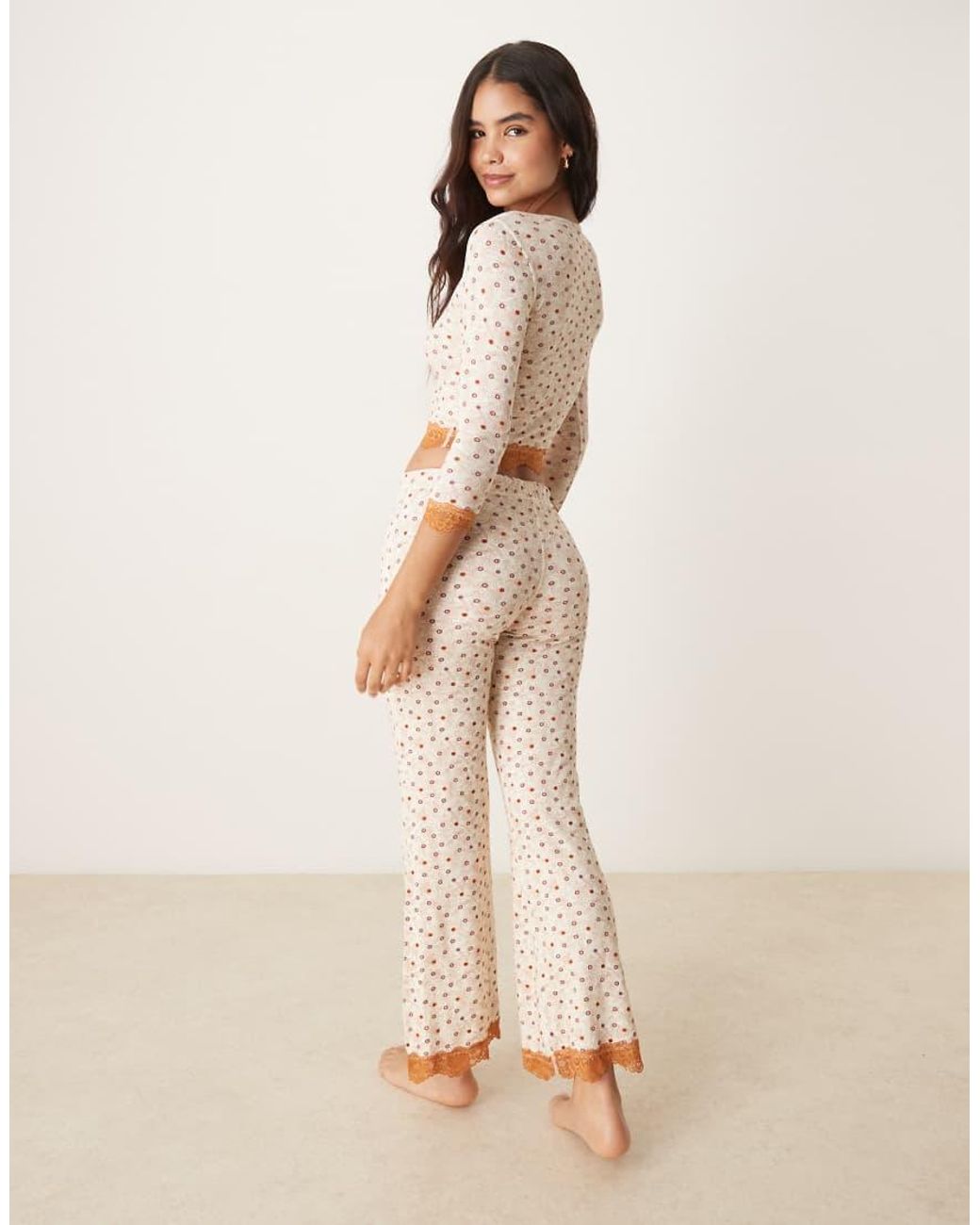 Free People Natural Stolen Dance Ditsy Print Sleep Set