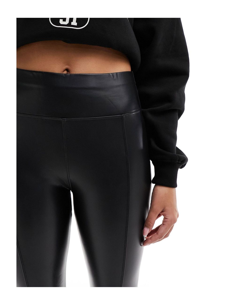 Topshop petite deals pu leggings