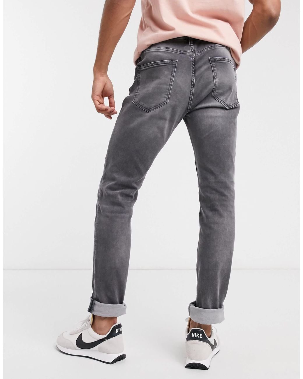 Only & Sons Gray Stretch Jeans for men
