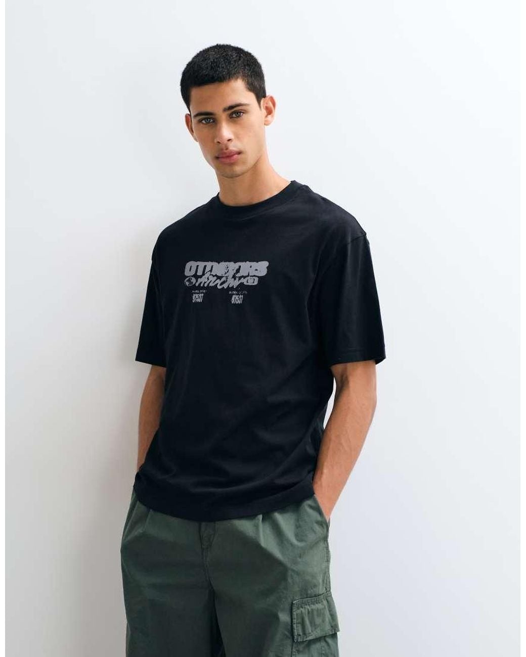 ASOS Blue Relaxed T-shirt With Mountain Graphic for men