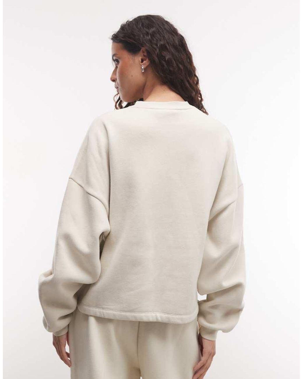 Reebok Natural Elevated Athletic Mock Neck Fleece Sweatshirt