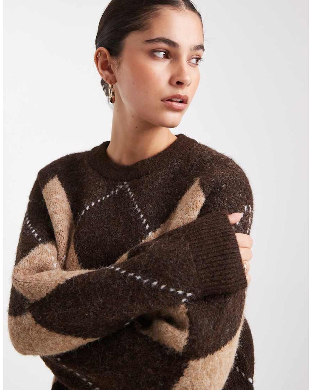 New Look Blue Argyle Print Jumper
