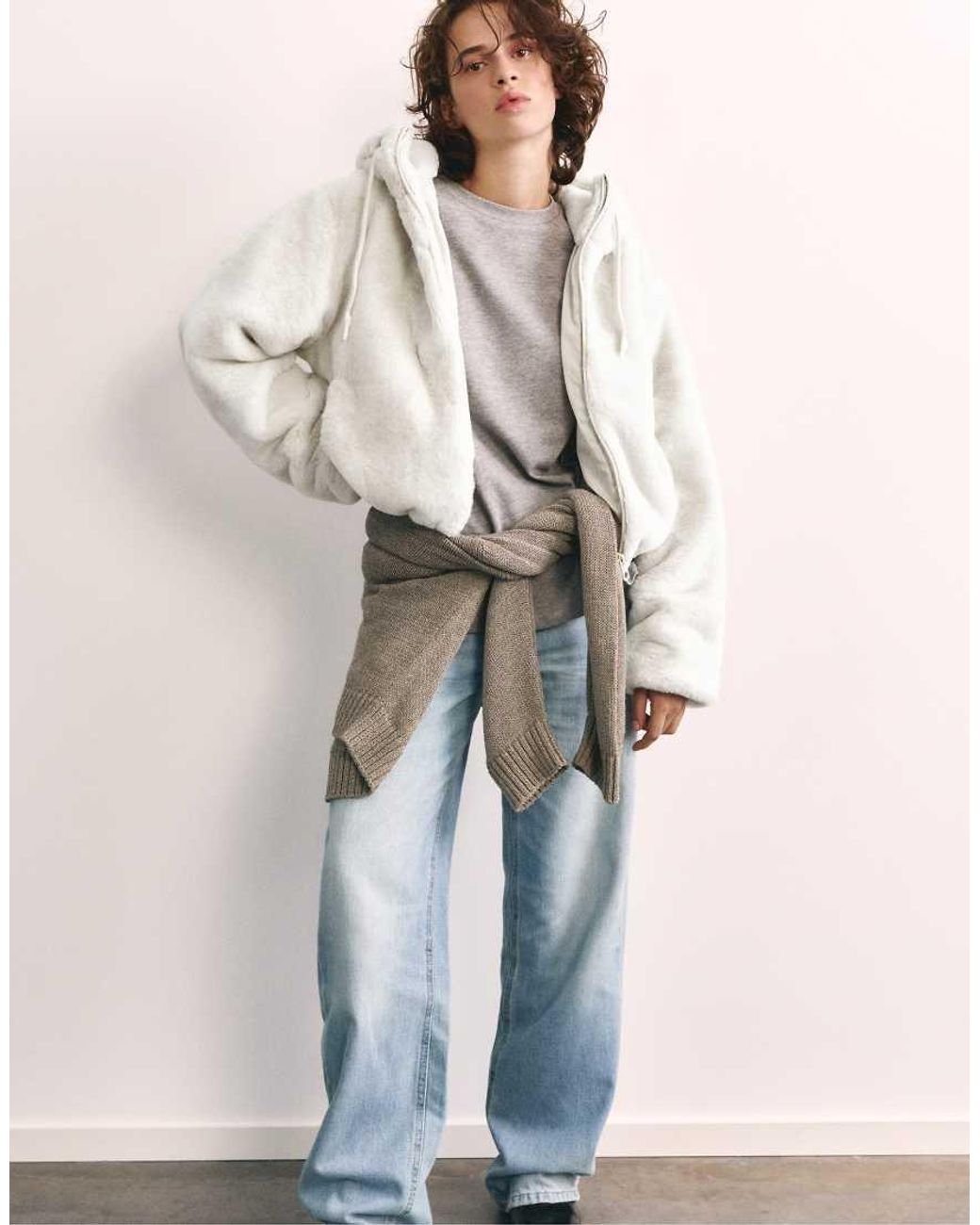 Giacca Con Cappuccio di Pull&Bear in Natural