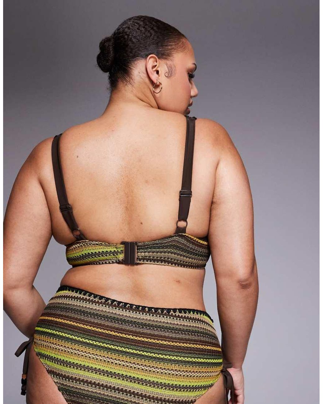 ASOS Green Asos Design Curve Kenny Crochet Marina Del Rey Underwire Bikini Top