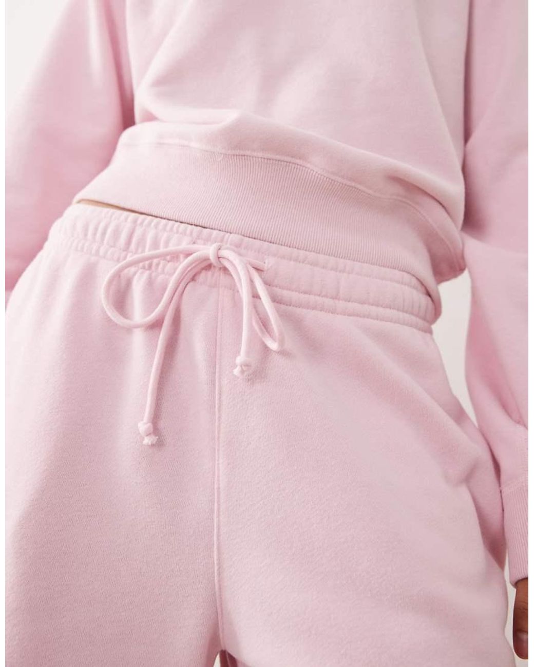 Abercrombie & Fitch Pink Ypb Cinch Bottom Terry Joggers Co-Ord