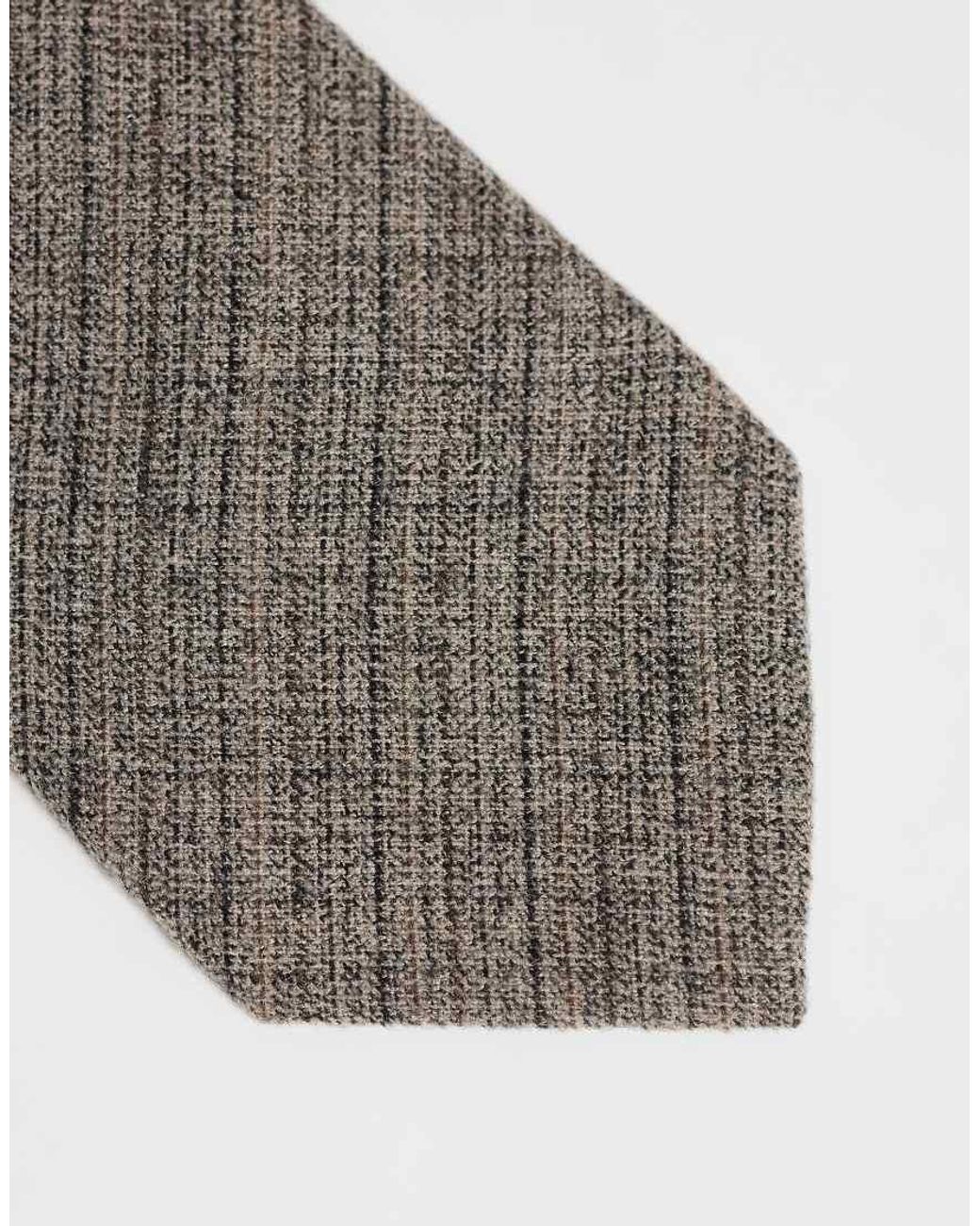 ASOS Gray Textured Check Tie for men